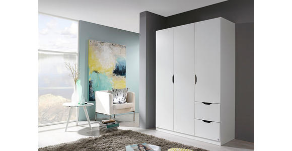 KLEIDERSCHRANK 3-türig Weiß  - Weiß, KONVENTIONELL, Holzwerkstoff (136/197/54cm) - Xora