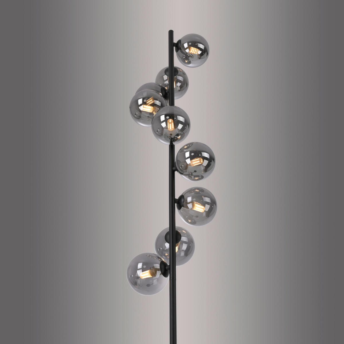 LED-STEHLEUCHTE SW DUBAI 25/25/164 cm   - Schwarz, Design, Glas/Kunststoff (25/25/164cm) - Schöner Wohnen