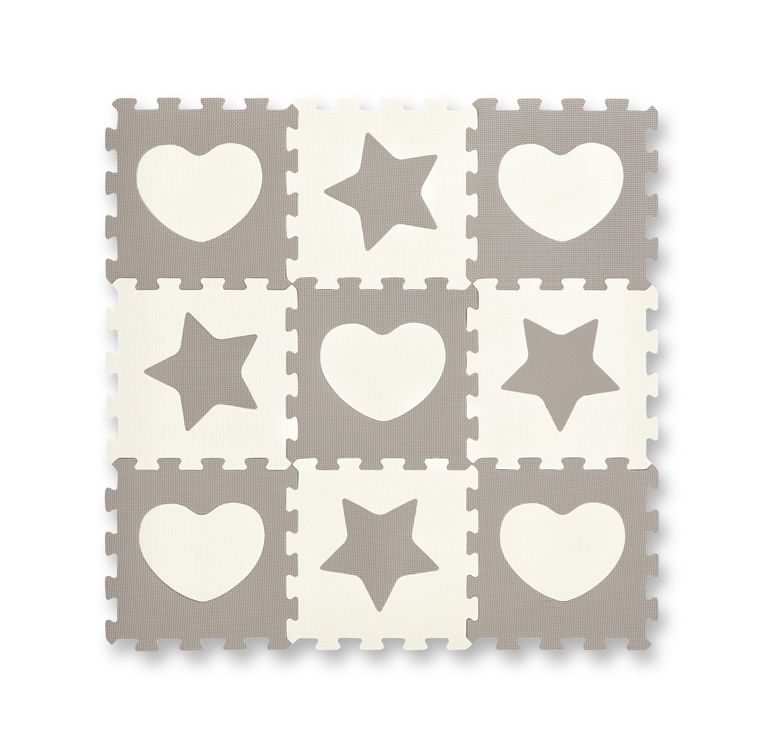 BODENPUZZLE - Weiss/Grau, Basics, Kunststoff (32/32/1cm) - My Baby Lou