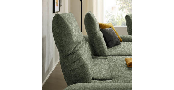 ECKSOFA  in Bouclé Grün  170-195/280 cm  - Schwarz/Grün, Design, Textil/Metall (170-195/280cm) - Dieter Knoll