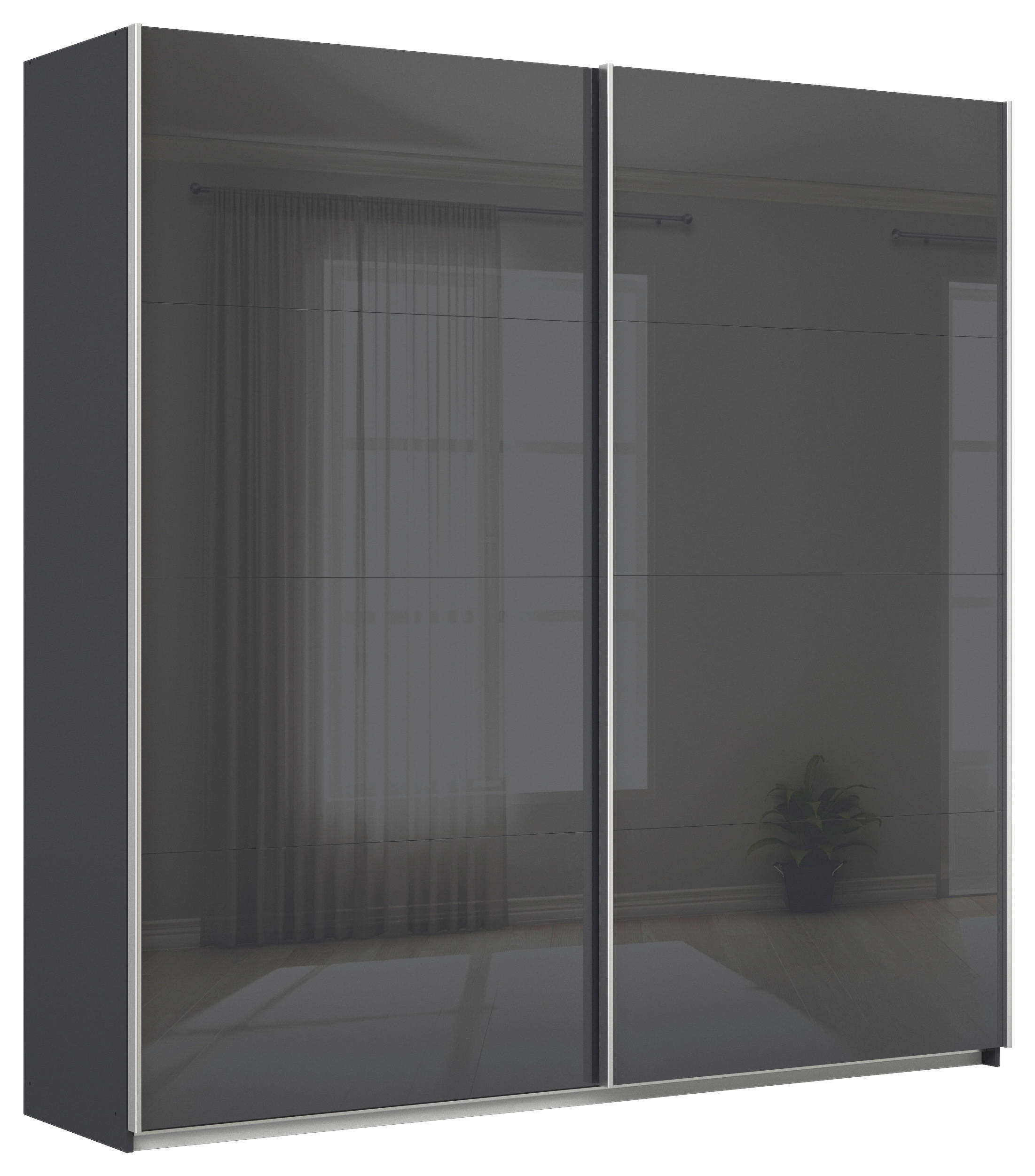 Schwebetürenschrank B: 225cm Feldkirch Grau