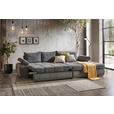 ECKSOFA in Flachgewebe Grau  294/173 cm  - Chromfarben/Weiß, Design, Kunststoff/Textil (294/173cm) - Carryhome