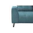 BIGSOFA  in Cord Petrol  - Petrol/Schwarz, KONVENTIONELL, Textil/Metall (246/100/116cm) - Carryhome