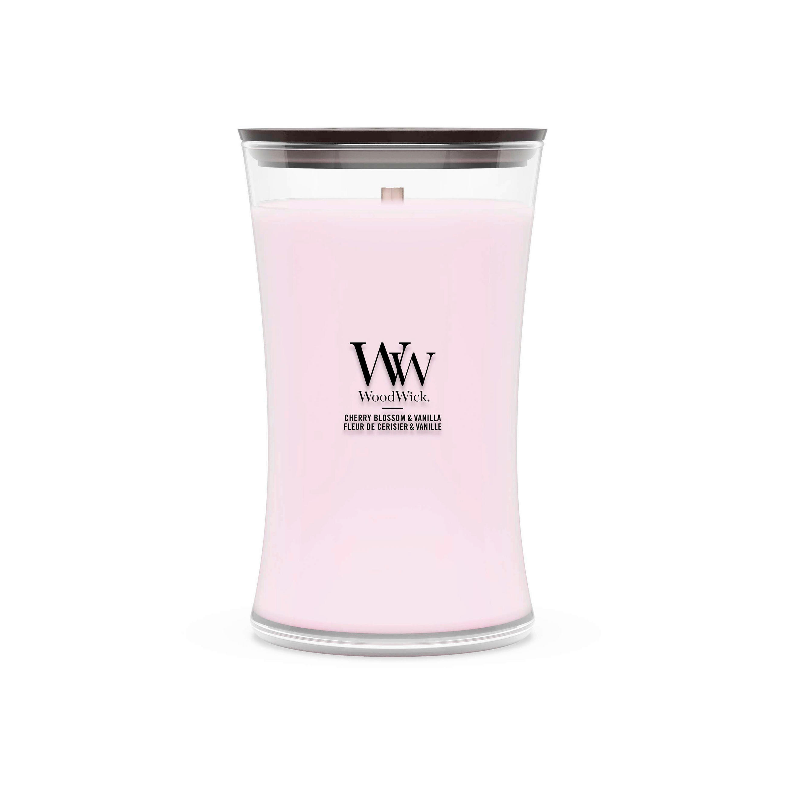 MIRISNA SVEĆA  boja sleza  - boja sleza, Osnovno, staklo/drvo (10/18/10cm) - WoodWick