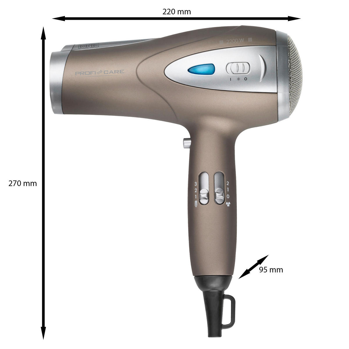 HAARTROCKNER  - Cappuccino, Basics, Kunststoff (22/27/9,5cm) - Bomann