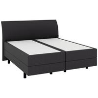 BOXSPRINGBETT 180/200 cm  in Anthrazit  - Anthrazit/Schwarz, KONVENTIONELL, Kunststoff/Textil (180/200cm) - Musterring