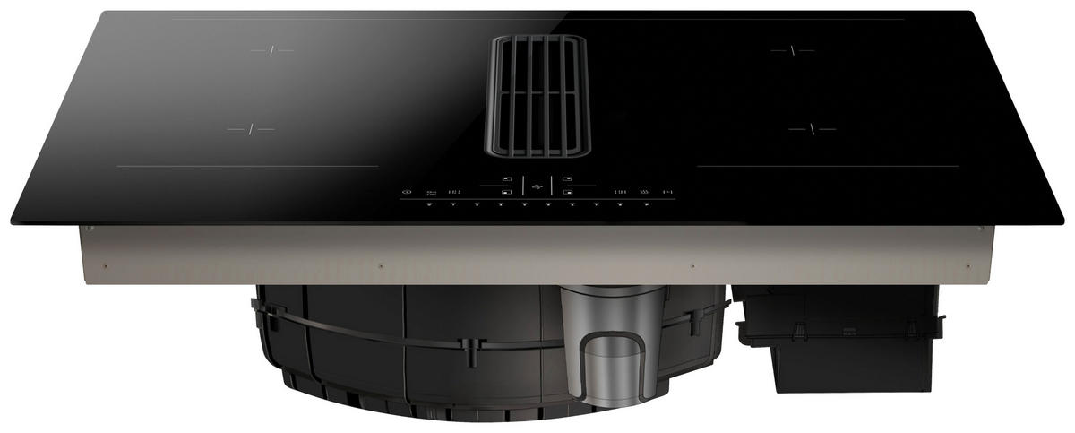KOCHFELD-DUNSTABZUG-KOMBI DHKI 752 800 C  - Schwarz, Basics, Glas (83/20/51,5cm) - Amica