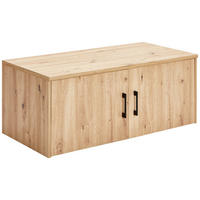 AUFSATZSCHRANK 106/43/54 cm   - Schwarz/Eiche Artisan, Basics, Holzwerkstoff/Metall (106/43/54cm) - Xora