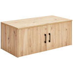 AUFSATZSCHRANK 106/43/54 cm   - Schwarz/Eiche Artisan, Basics, Holzwerkstoff/Metall (106/43/54cm) - Xora
