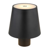 AKKU-TISCHLEUCHTE 10,6/13 cm  - Opal/Schwarz, Trend, Kunststoff/Metall (10,6/13cm) - Globo