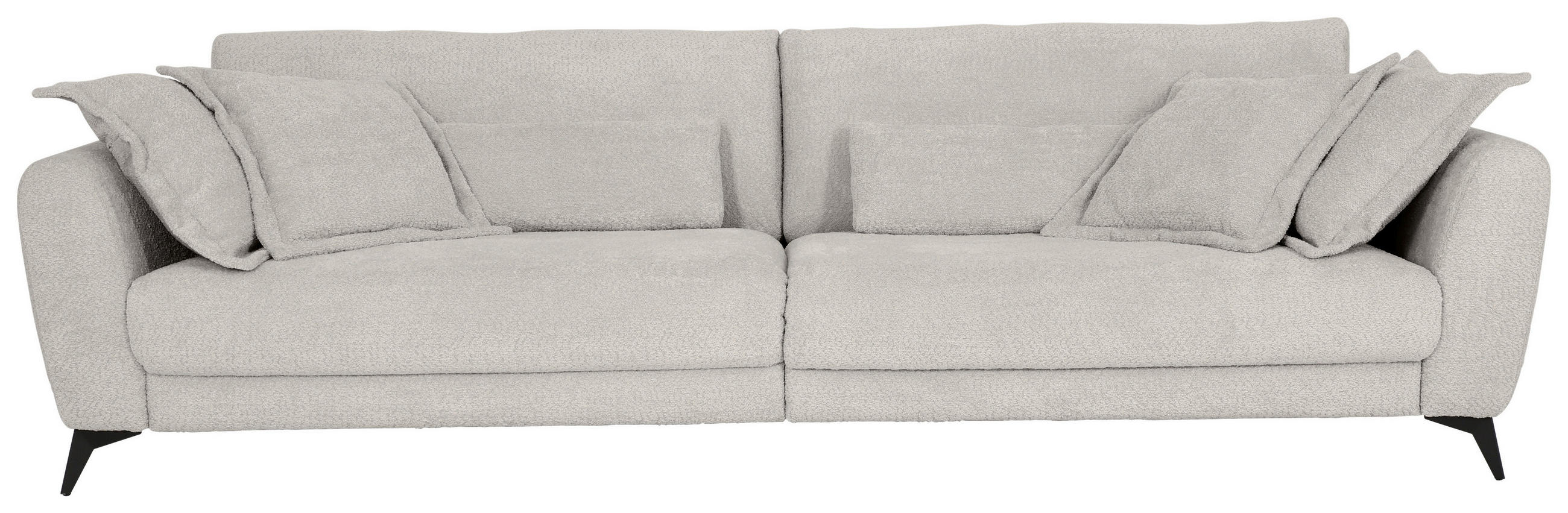 BIG SOFFA i chenille ljusgrå  - ljusgrå/svart, Design, metall/trämaterial (288/81/248cm) - Niels Andersson