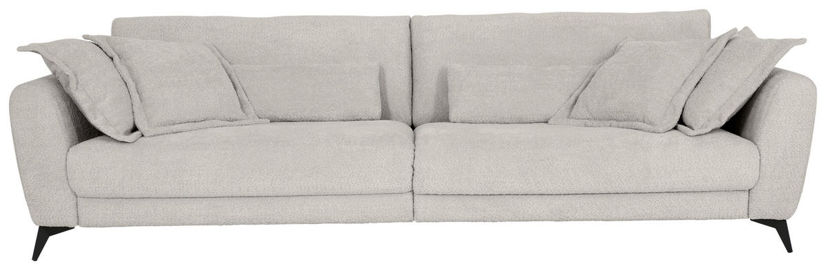 BIG SOFFA i chenille ljusgrå  - ljusgrå/svart, Design, metall/trämaterial (288/81/248cm) - Niels Andersson