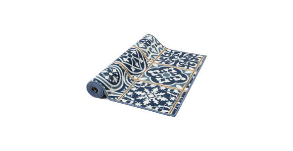 LÄUFER 80/250 cm Blau - Blau, Design, Kunststoff/Textil (80/250cm) - Novel