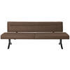 SITZBANK in Metall, Textil Braun, Schwarz  - Schwarz/Braun, Konventionell, Textil/Metall (220/87/70cm) - Moderano