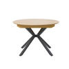 MATBORD ekfärgad rund  utdragbar  - svart/ekfärgad, Modern, metall/trämaterial (120/120/75cm) - Livetastic