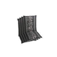 SESSELAUFLAGENSET in Anthrazit Animalprint  - Anthrazit, Basics, Textil (50/7/110cm)