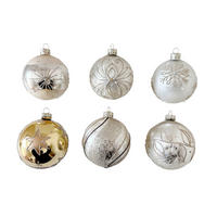 VIANOČNÁ GUĽA   - biela/zlatá, Lifestyle, kov/plast (8cm) - X-Mas