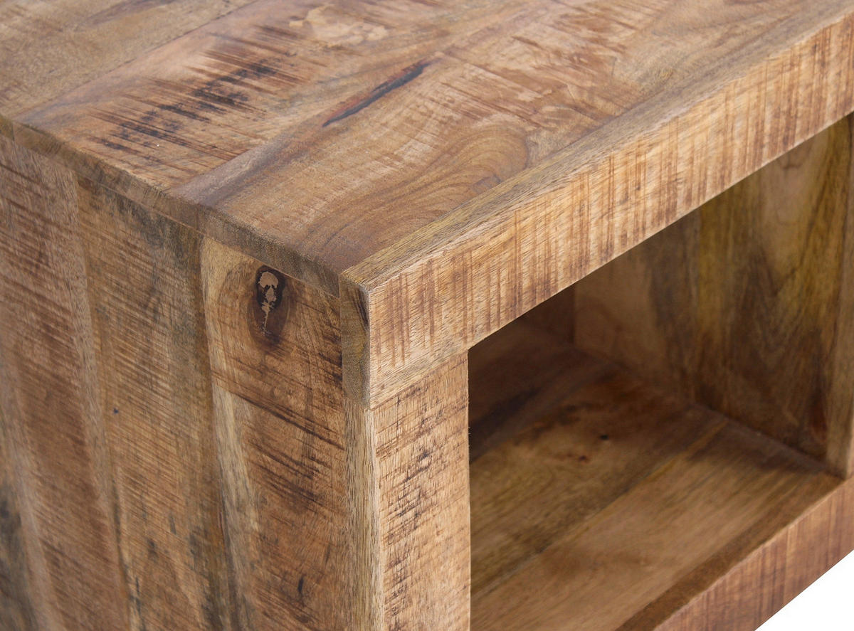 COUCHTISCH Mangoholz massiv 50/50/45 cm quadratisch Naturfarben  - Naturfarben, Design, Holz (50/50/45cm) - Livetastic