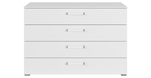 KOMMODE  in 120/81/42 cm  - Silberfarben/Weiß, Design, Holzwerkstoff/Kunststoff (120/81/42cm) - Novel