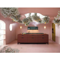 EINBAUKÜCHE   - Cognac, Design, Holzwerkstoff - Next 125