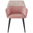 ARMLEHNSTUHL  in Eisen Webstoff  - Schwarz/Rosa, Design, Textil/Metall (61/83/61cm) - Novel
