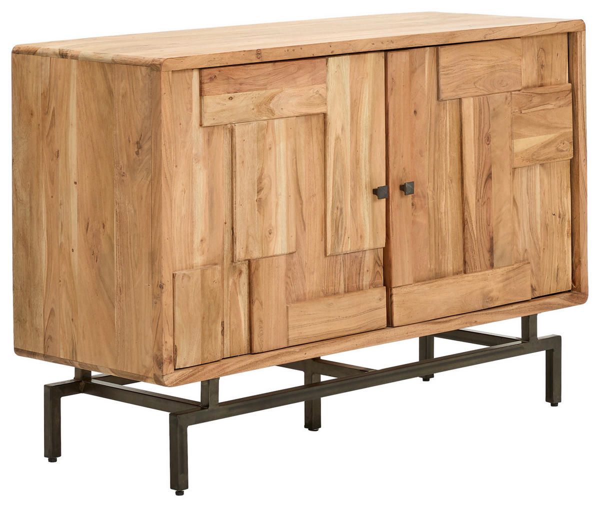 KOMMODE 118/80/45 cm  in Akaziefarben  - Dunkelgrau/Naturfarben, Natur, Holz/Metall (118/80/45cm) - MID.YOU
