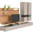 WOHNWAND in Schlammfarben, Eichefarben - Schlammfarben/Eichefarben, Design, Glas/Holz (325/205,7/41,2-55,7cm) - Moderano WOHNWAND in Schlammfarben, Eichefarben - Schlammfarben/Eichefarben, Design, Glas/Holz (325/205,7/41,2-55,7cm) - Moderano