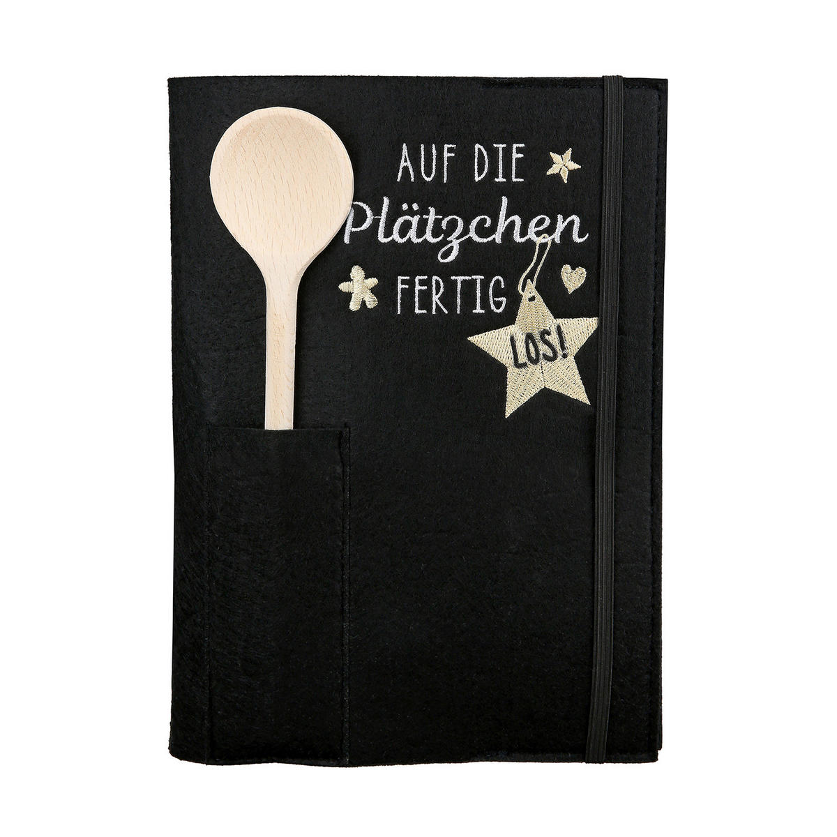 KOCHBUCH  - Hellbraun/Schwarz, LIFESTYLE, Holz/Textil (16,5/22cm)