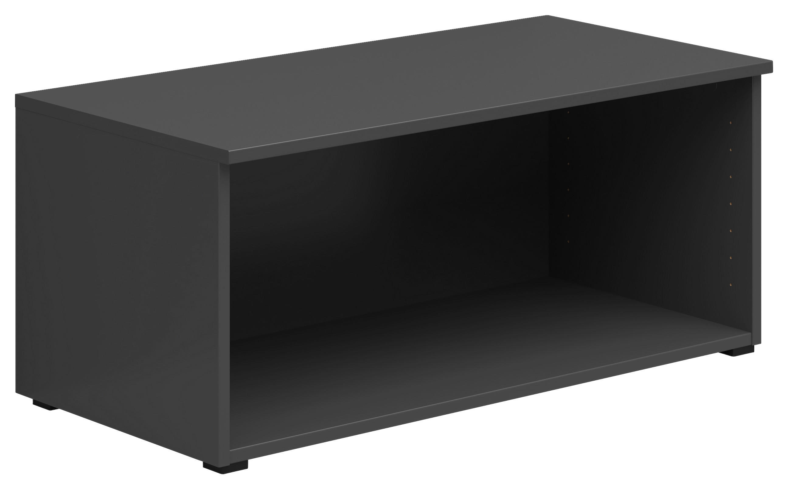 REGALAUFSATZ  80/35/40 cm Graphitfarben  - Graphitfarben, Modern, Holzwerkstoff (80/35/40cm) - Carryhome