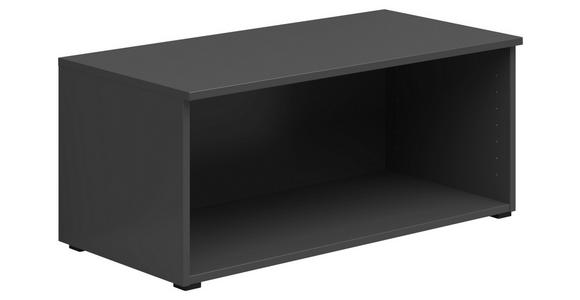 REGALAUFSATZ Graphitfarben - Graphitfarben, MODERN, Holzwerkstoff (80/35/40cm) - Carryhome