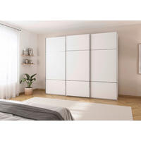 SCHWEBETÜRENSCHRANK 242/223/68 cm 3-türig Weiß  - Chromfarben/Weiß, KONVENTIONELL, Holzwerkstoff/Metall (242/223/68cm) - Novel