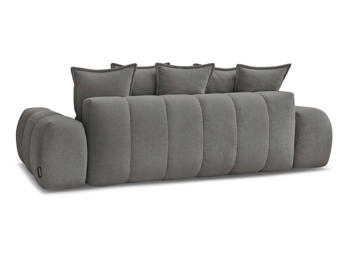 3-SITZER-SOFA EVEREST Struktur Dunkelgrau  - Dunkelgrau/Schwarz, MODERN, Kunststoff/Textil (278/90/115cm)