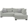 ECKSOFA in Cord Hellgrau  - Hellgrau/Schwarz, Konventionell, Holz/Textil (267/181cm) - Carryhome