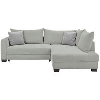 ECKSOFA in Cord Hellgrau  - Hellgrau/Schwarz, Konventionell, Holz/Textil (267/181cm) - Carryhome