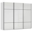 SCHWEBETÜRENSCHRANK  in Weiß  - Schwarz/Weiß, KONVENTIONELL, Glas/Holzwerkstoff (271/223/68cm) - Novel