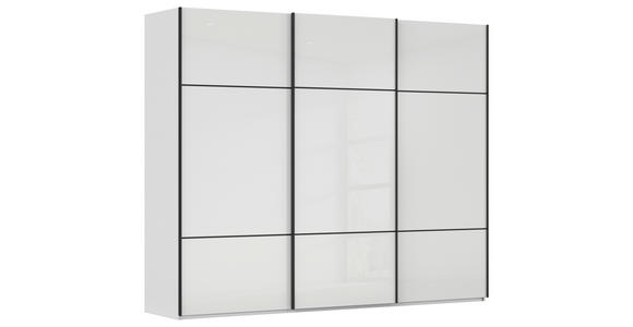 SCHWEBETÜRENSCHRANK in Weiß - Schwarz/Weiß, KONVENTIONELL, Glas/Holzwerkstoff (271/223/68cm) - Novel