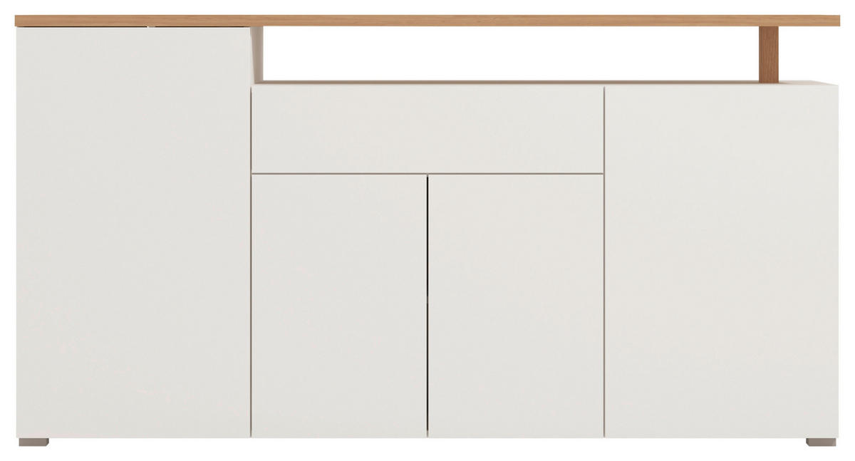 SIDEBOARD  in 179,5/94/40 cm  - Weiß/Eiche Artisan, Basics, Holzwerkstoff (179,5/94/40cm) - Carryhome