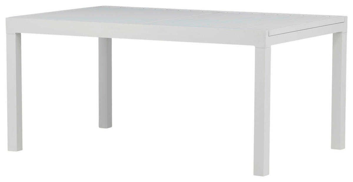 GARTENTISCH Metall Weiß rechteckig  - Weiß, KONVENTIONELL, Metall (160/100/75cm) - Gardenson