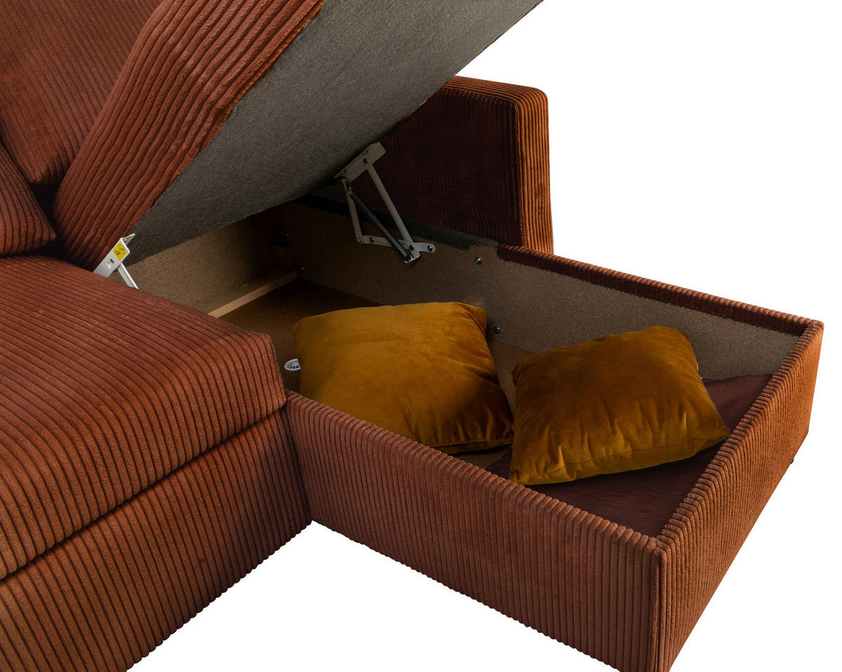 ECKSOFA Terracotta  - Terracotta, Basics, Holz/Kunststoff (215/145cm) - MID.YOU