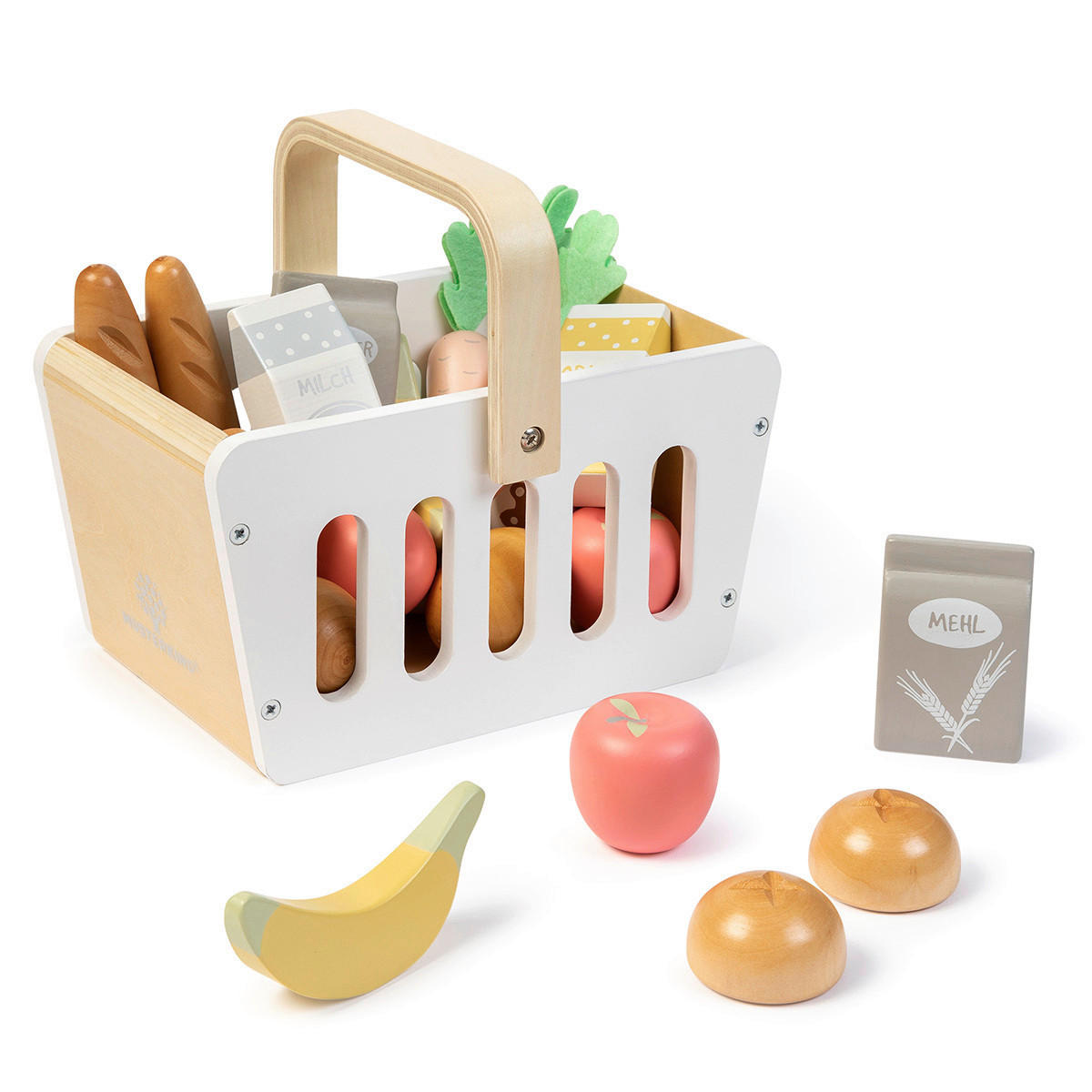 KAUFLADENZUBEHÖR CARUM - Basics, Holz/Textil (23,7/16,9/21,3cm) - MUSTERKIND