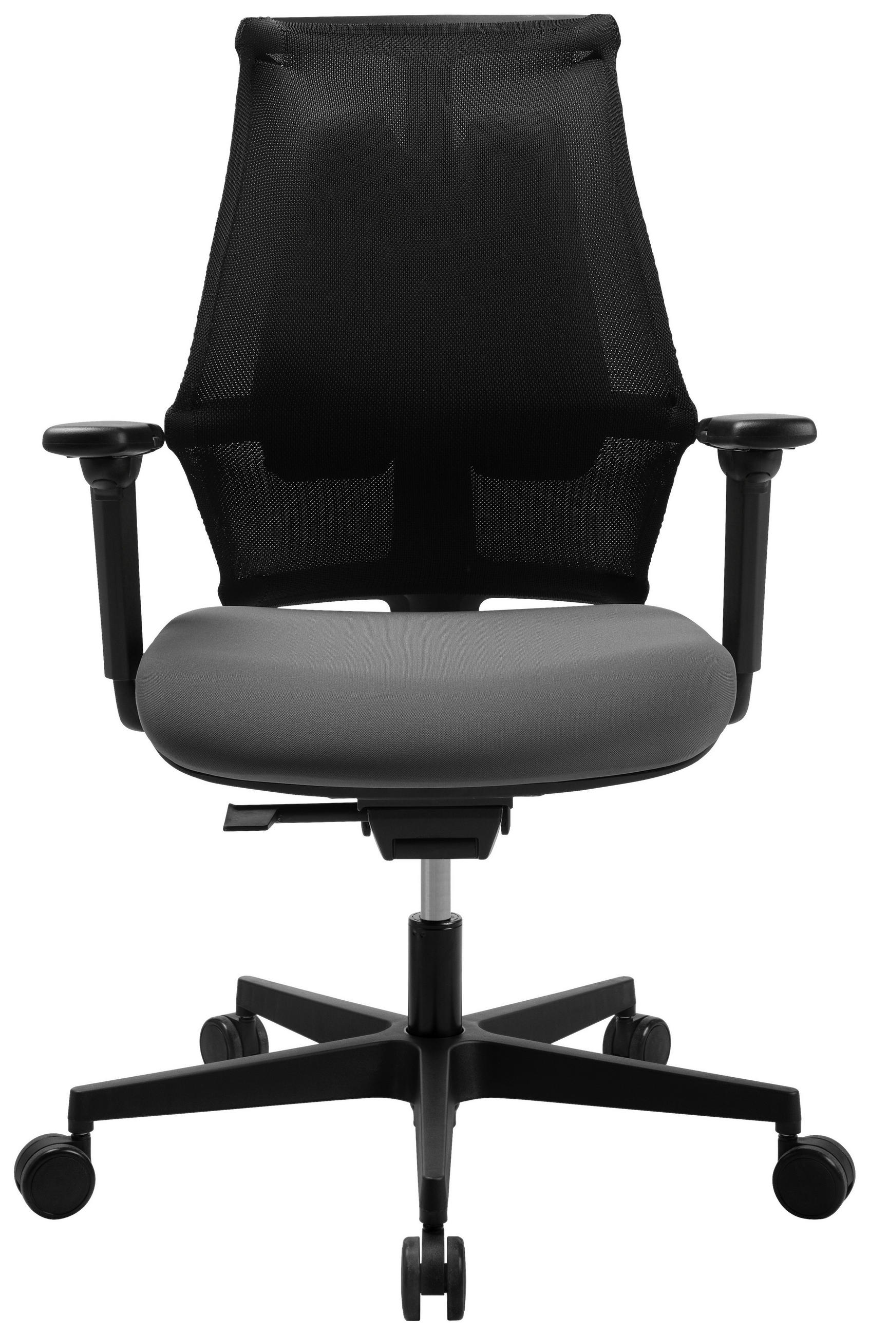 DREHSTUHL  in Flachgewebe Grau, Schwarz  - Schwarz/Grau, Modern, Kunststoff/Textil (47/100-112/45-51cm) - Topstar