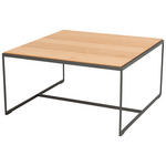 COUCHTISCH in Holz 80/80/42 cm  - Eichefarben/Anthrazit, Design, Holz/Metall (80/80/42cm) - Johann Jakob
