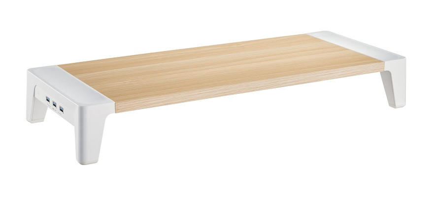 NÁSTAVEC NA PSACÍ STŮL  - bílá/barvy břízy, Design, kov/kompozitní dřevo (55,4/21,5/8cm) - Boxxx
