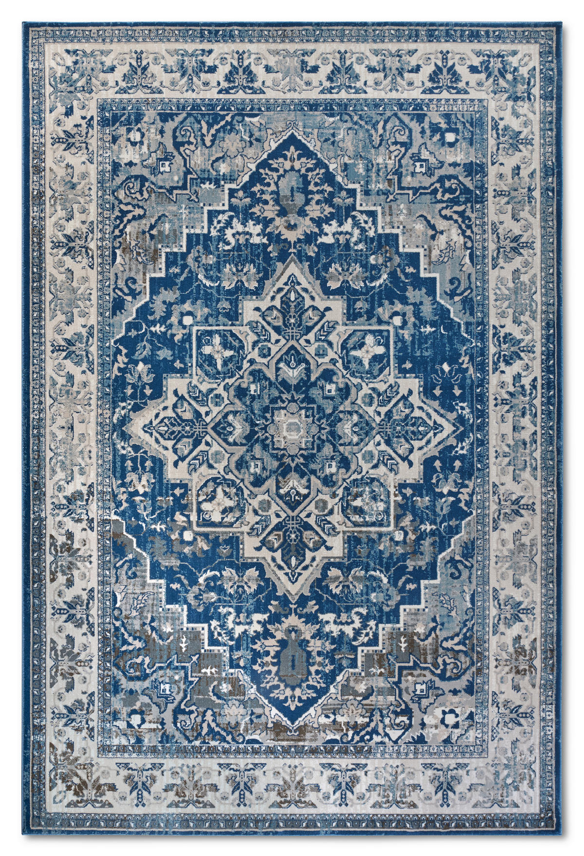 FLACHWEBETEPPICH 160/235 cm Kollektion 1869 Blau, Creme  - Blau/Creme, Design, Kunststoff/Textil (160/235cm) - Villeroy & Boch