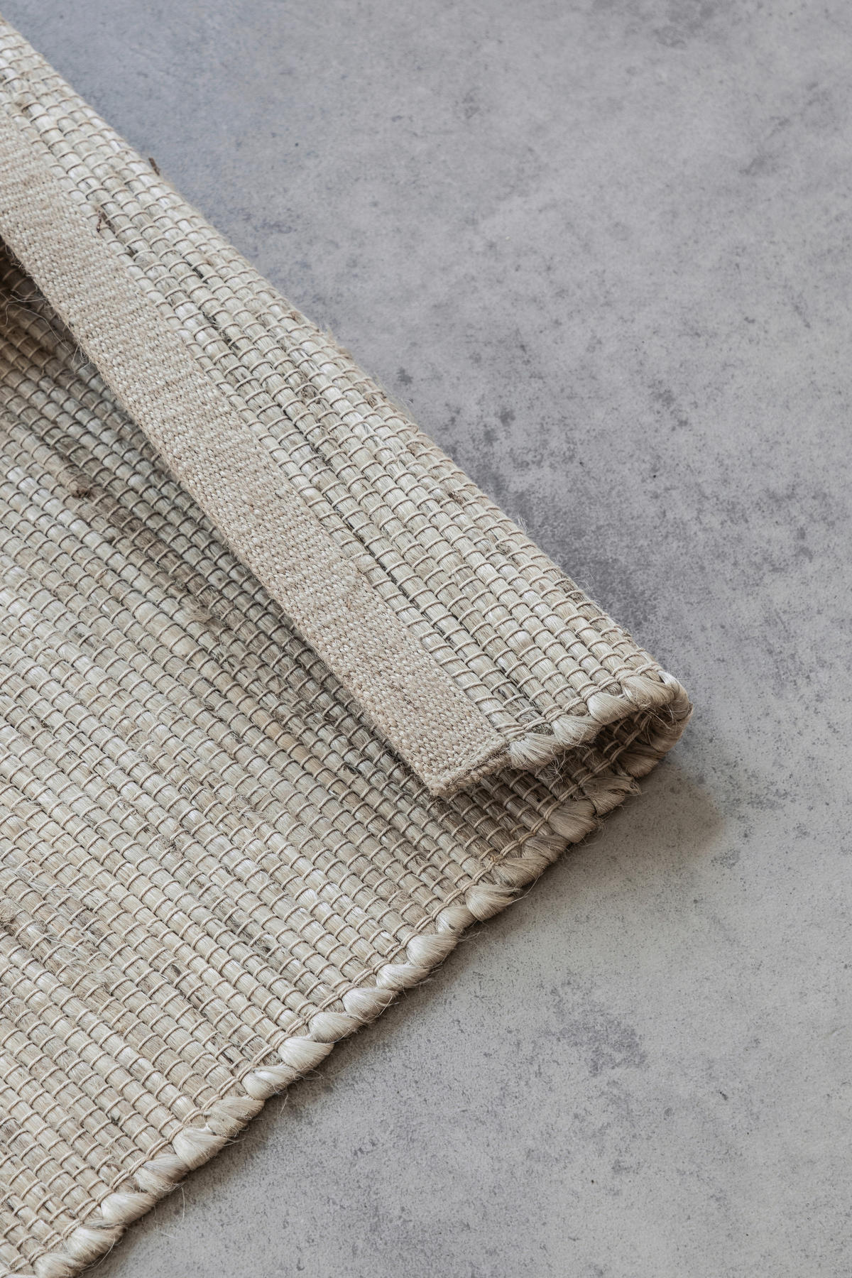 JUTETEPPICH 60/90 cm Handloom 1.0 Elfenbein  - Elfenbein, Basics, Textil (60/90cm)