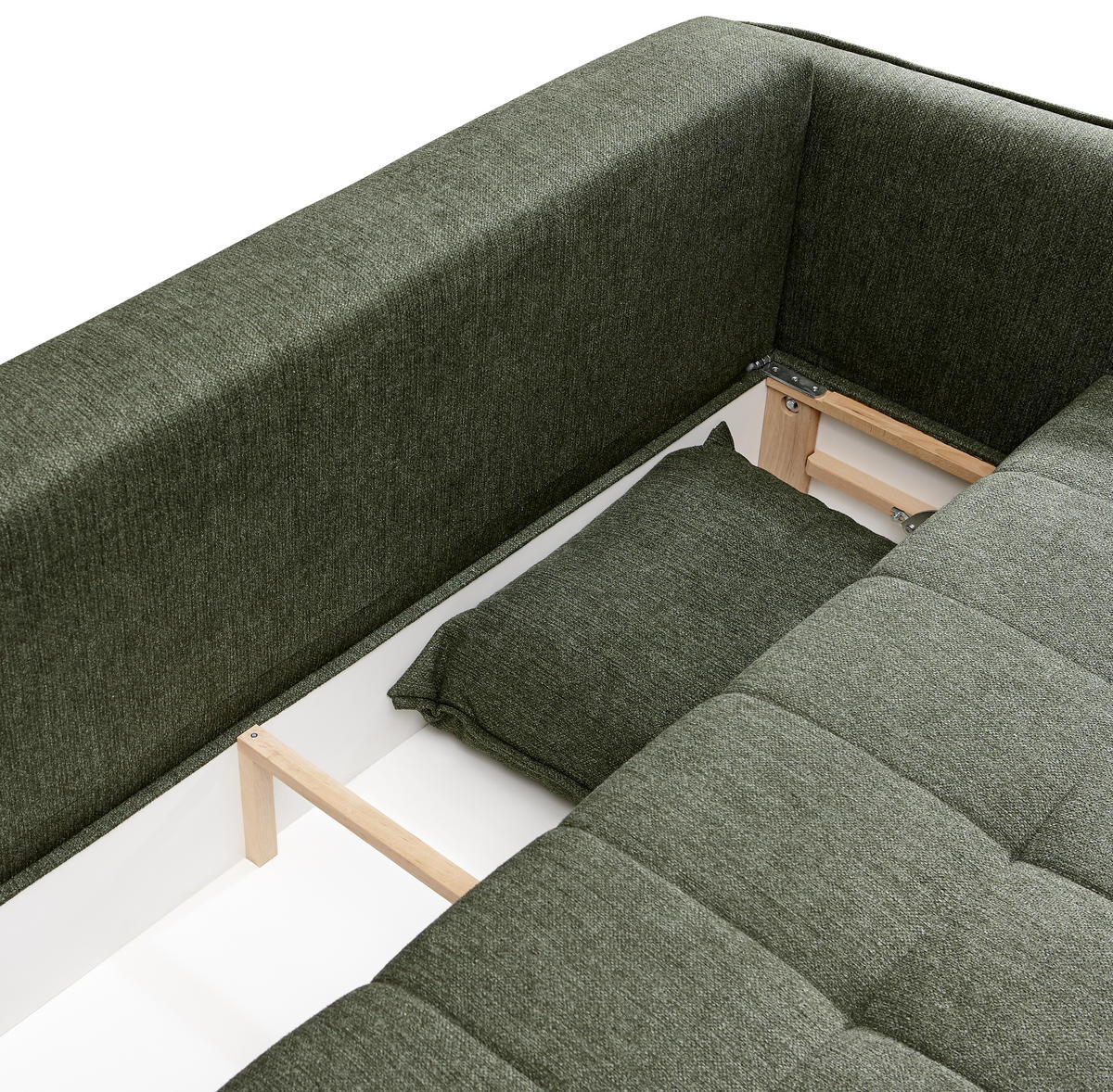 SCHLAFSOFA in Textil Grün  - Schwarz/Grün, Design, Textil (235/70/108cm) - MID.YOU