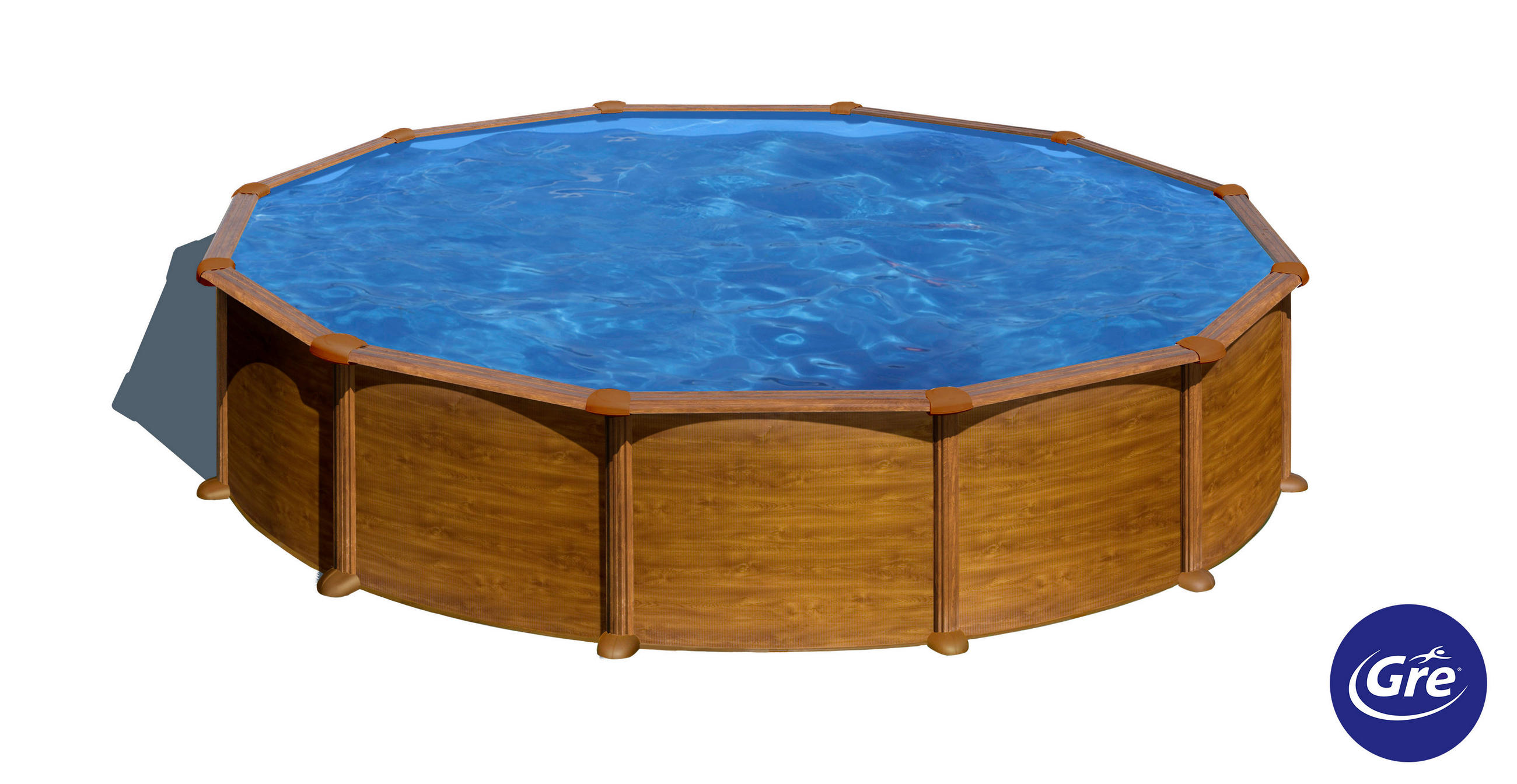 POOL-SET 2024 550/132 cm  - Braun, KONVENTIONELL, Metall (550/132cm) - Gre