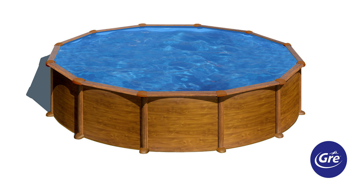 POOL-SET 2024 550/132 cm  - Braun, KONVENTIONELL, Metall (550/132cm) - Gre