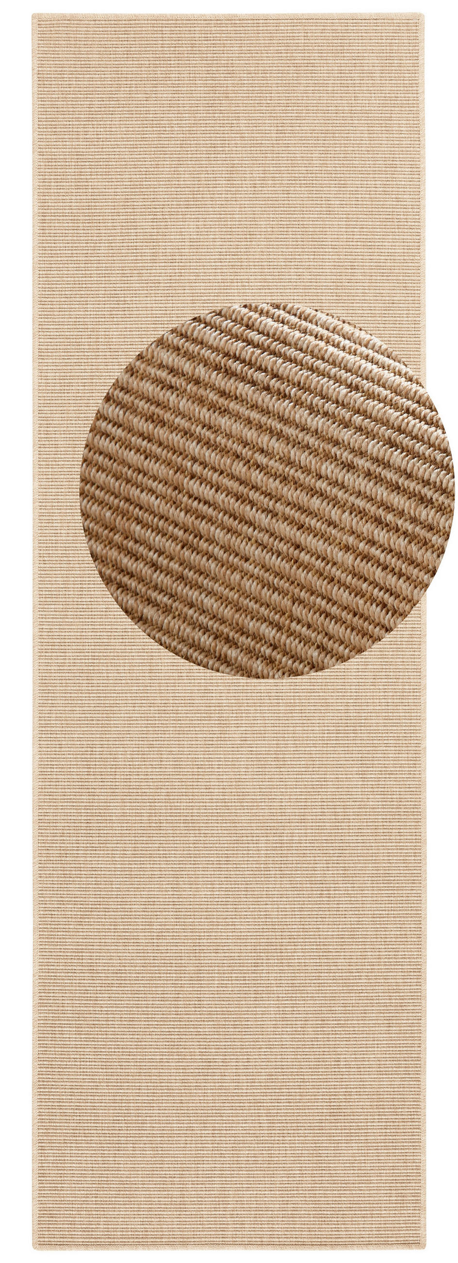 LÄUFER 80/450 cm Nature  - Beige, Design, Kunststoff (80/450cm)