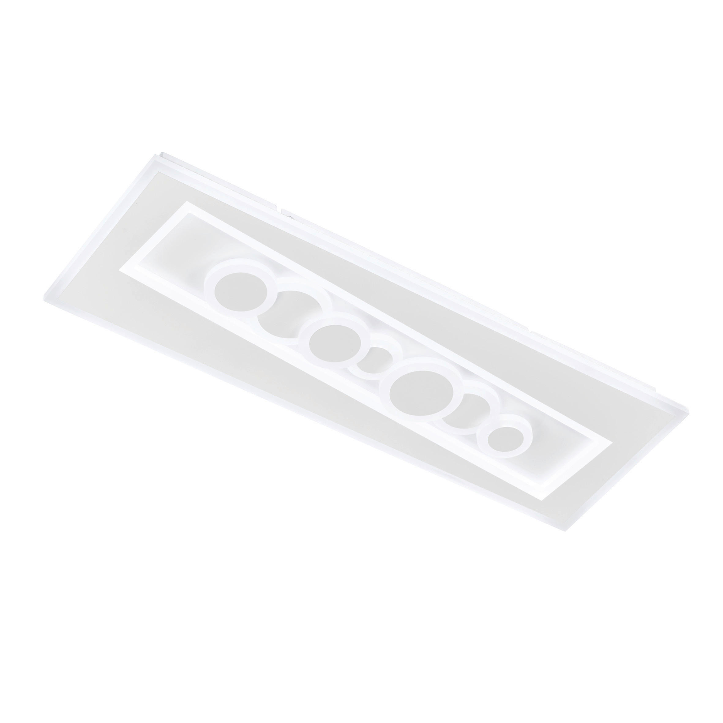 LED-DECKENLEUCHTE 63/21/6 cm   - Weiß, Design, Metall (63/21/6cm) - Fischer & Honsel